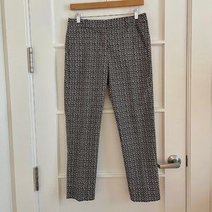 Max Mara Weekend Size 8 Beige-Brown-Black Multi Print Stretch Crop pants NWOT